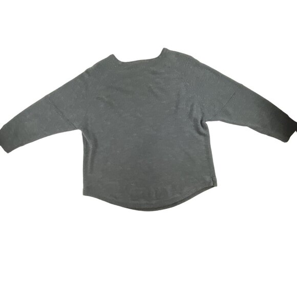 Sweet Romeo Womens Pullover Short Gray Crewneck Acrylic 3/4 Sleeve Sweater XL - Picture 6 of 6